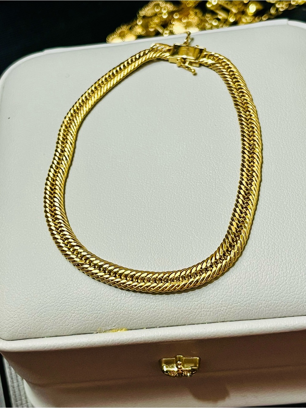18k Gold Triple Lock Bracelet